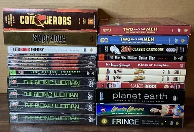 Huge Full Seasons & Box Set Lot - Some Sealed - Bionic Woman - 2 & A Half Men + Foto 1 de 4