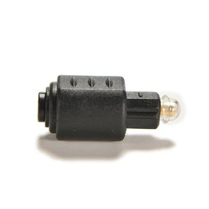 Round To Square Female To Male Mini Jack Plug To Toslink Optical Audio Adapter - Picture 1 of 7