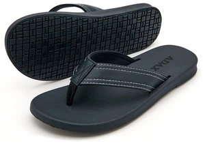 Herren Leder Flip Flops, Sport Bequem Rutschfest Gummi Riemen Sandalen Summe... - Bild 1 von 7