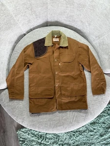 VINTAGE Saftbak Jacket Mens Large Brown Upland Hunting Corduroy Collar USA 70s - Picture 1 of 15