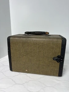 Vintage Eagle Lock Filmkoffer - 35 mm einzelne Dias 3 Schubladen USA 1950er Tweed schwarz - Bild 1 von 24