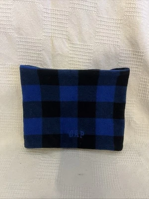 De colección GAP Niños Calentador de Cuello Reversible Vellón Azul Negro Búfalo Cuadros Talla Única Foto 1 de 4