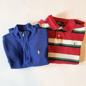 Lot Of 2 Boys Polo Ralph Lauren Shirts Size 7 - Picture 1 of 10