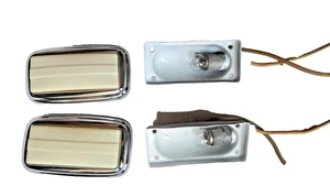 1940 1941 Buick Convertible Front Seat Back Courtesy Lamp Housing Lens & Bezel - Picture 1 of 2
