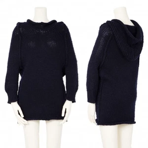 Yohji Yamamoto NOIR Hooded Chunky Knit Sweater Size 3(K-106882) - Picture 1 of 12