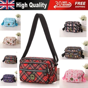 DAMEN MÄDCHEN CRINKLE NYLON CROSSBODY SCHULTERTASCHE BAUCHTASCHE SCHULTERTASCHE MESSENGER UK - Bild 1 von 34