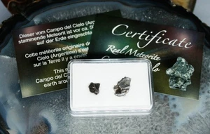 2 piezas meteoritos en caja meteorito de hierro Campo del Cielo meteorito estrella fugaz - Imagen 1 de 5