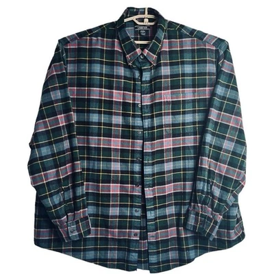 Lands' End Shirt Traditional Fit Mens Flannel Size 3XLT Long Sleeve Button Down - Image 1 of 4