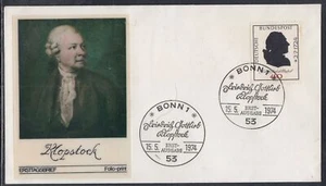 Germany Scott 1143 Folio FDC - Friedrich Klopstock #2 - Bild 1 von 1