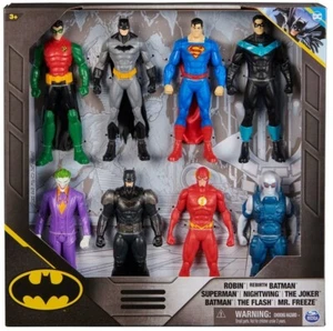 Batman 8 Pack 15cm DC Batman Action Figures Ages 3+ New Toy Superman Joker Flash - Picture 1 of 5