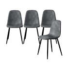 Nneids 4X Dining Chairs Kitchen Table Chair Lounge Room Padded Seat Pu Leather