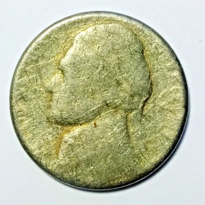 Jefferson Nickel Error - Obv/Rev capped Die strike through - defective planchet - Image 1 of 2