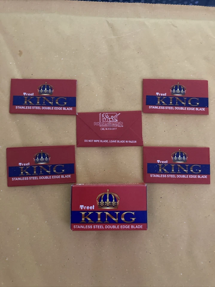 10 Treet King Stainless Steel Double Edge Razor Blades