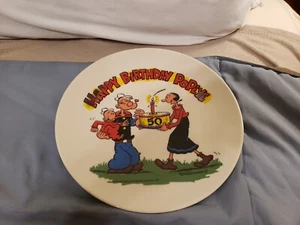 Vtg. 1979 Popeye Happy 50 Years Birthday Plate Numbered 0630- Made In USA RARE - Picture 1 of 6