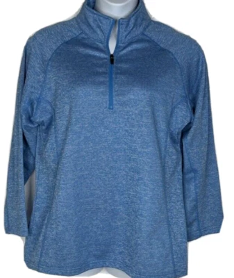 Pullover Colorado Clothing para mujer talla XXL Tech Series 1/4 cremallera forrado de vellón azul Foto 1 de 4