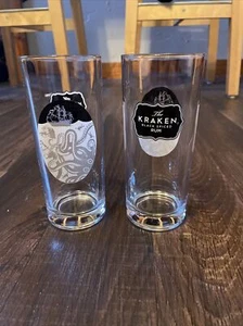 Juego de gafas de barra de bola alta de ron negro The Kraken de 6" taza de 2 10 oz - Imagen 1 de 5