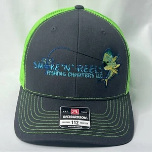 Smoke N Reels Fishing Charters Richardson 112 Mesh SnapBack Trucker Mütze Kappe - Bild 1 von 8