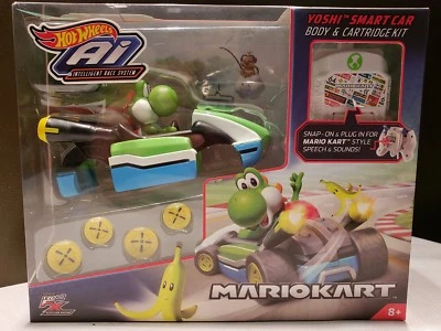 HOT WHEELS AI MARIO KART Yoshi Smart Car Body & Cartridge Kit Sealed! NEW N HAND - Image 1 of 4