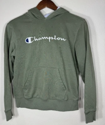 Champion Sudadera Juvenil Talla L Ropa Atlética Sudadera con Capucha Pullover Verde Foto 1 de 4