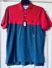 Chaps Mens Size MEDIUM Everyday Polo Shirt - NWT Red And Blue Color lock $45