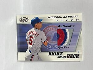 2002 Leaf Shirt Off My Back Jersey - MICHAEL BARRETT (4-color patch)