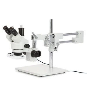 Microscopio zoom estéreo trinocular AmScope 3.5X-45X + luz fluorescente - Imagen 1 de 16