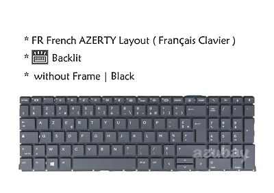 Clavier FR Français For HP Eiltebook 650 G9, 650 G10, 655 G9, 655 G10 Backlit - Image 1 of 4