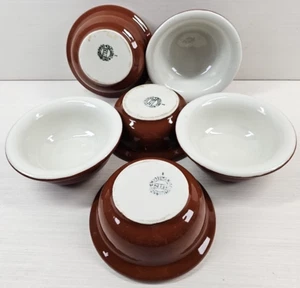 6 Shenango China Brown Pudding Bowls Set Vintage Restaurant Ware Bake Dishes Lot - Picture 1 of 24