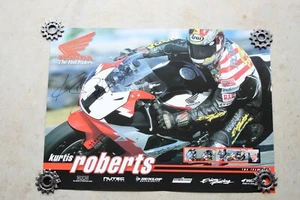 *SIGNED* Kurtis Roberts Team Honda Poster Shop Sign Autograph Super bike 8287 Z5 - Picture 1 of 7