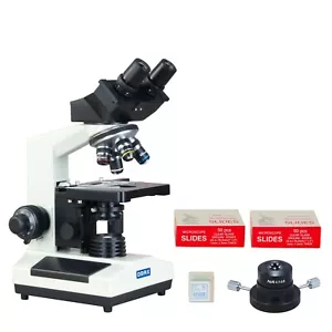 2000X Darkfield Laboratory binokulares Verbundmikroskop + leere Objektträger + Abdeckungen - Bild 1 von 8