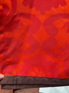 Le Jacquard Francais "Argentine", color Tangerine. Tablerunner. 22"x106" cotton - Picture 1 of 4