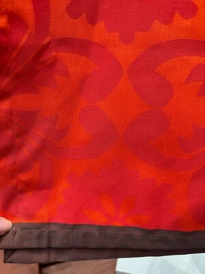 Le Jacquard Francais "Argentine", color Tangerine. Tablerunner. 22"x106" cotton* - Image 1 of 4