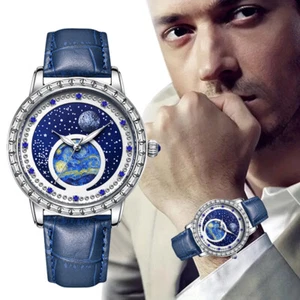 New Star Pattern Men's Quartz Watch Casual Fashion Men's Watches For Gift - Picture 1 of 6