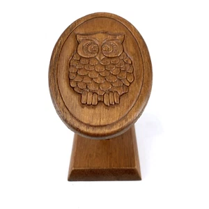 Bratton Woodcraft Owl Recipe Card Holder Note Wooden Clothespin Clip Stand - Afbeelding 1 van 8