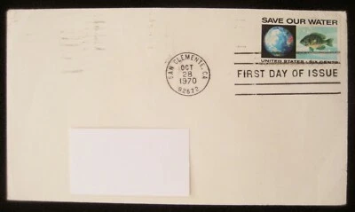 United States Stamps 1970 SAVE OUR WATER First Day of Issue Stamp 6c - Image 1 of 4