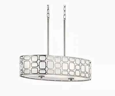 Kichler 0729654 - Luz colgante de tambor de níquel cepillado Sabine 4 luces - NUEVA ENVÍO GRATIS Foto 1 de 4