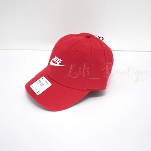 Nike 913011-657 Sportswear Heritage86 Futura Washed Adjustable Hat UniversityRed - Picture 1 of 10
