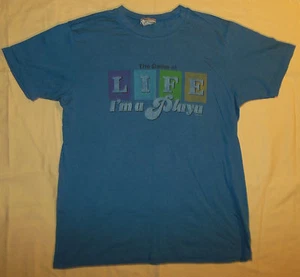 2006 Mighty Fine Hasbro The Game Of Life Novelty T Shirt I'm A Playa Mens M - L - Picture 1 of 5