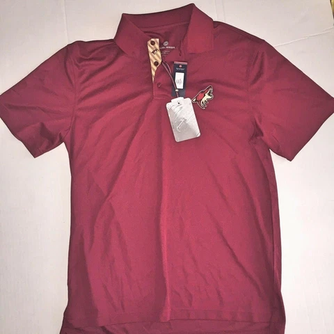 Mens Small NHL Arizona Coyotes Polo Shirt S NEW Cover