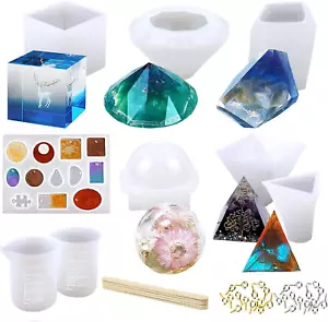 YAOYIN Epoxidharz Formen Set, 43 Stück Resin Gießharz Formen DIY Silikonformen E - Bild 1 von 12