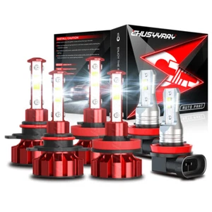 For Jeep Grand Cherokee 2014-2018 Combo LED Headlight+Fog Light Bulbs Kit 6000K - Picture 1 of 13