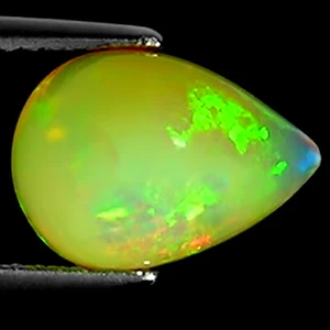 Piedra preciosa de ópalo cabujón etíope natural de 2,05 quilates corte pera multicolor - Imagen 1 de 2