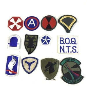 US Army/Air Force Shoulder Patch & Chevrons 12 Embroidered Unit Insignia - Picture 1 of 12