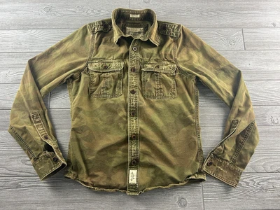 Abercrombie & Fitch Shirt Men M Camo Button Up Muscle Long Sleeve Jacket Shacket - Image 1 of 4
