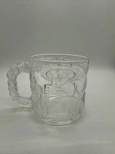 Two Face Tasse ~ Batman Forever ~ 1995 Ätzglas Tasse McDonalds Made In France - Bild 1 von 3