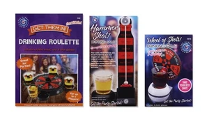 Paquete de 3 juegos de beber martillos rueda de ruleta juegos de disparos fiesta de Navidad para adultos diversión - Imagen 1 de 22