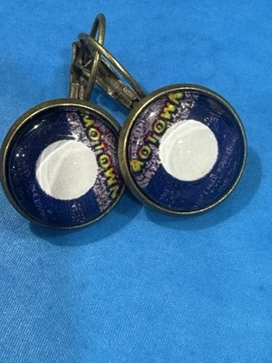 Motown Earrings. Bronze Trim Shapes Like A Record New Condition - Image 1 of 4