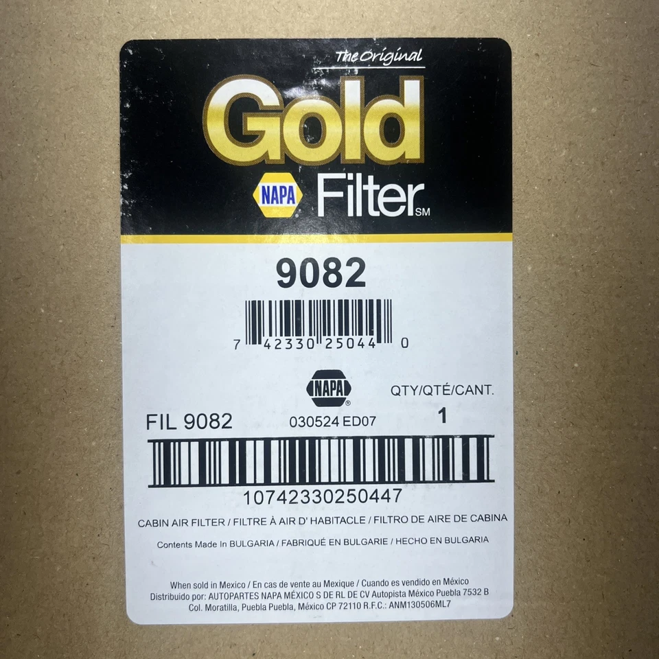 Genuine NAPA Gold #9082 Air Filter Foto 1 de 1