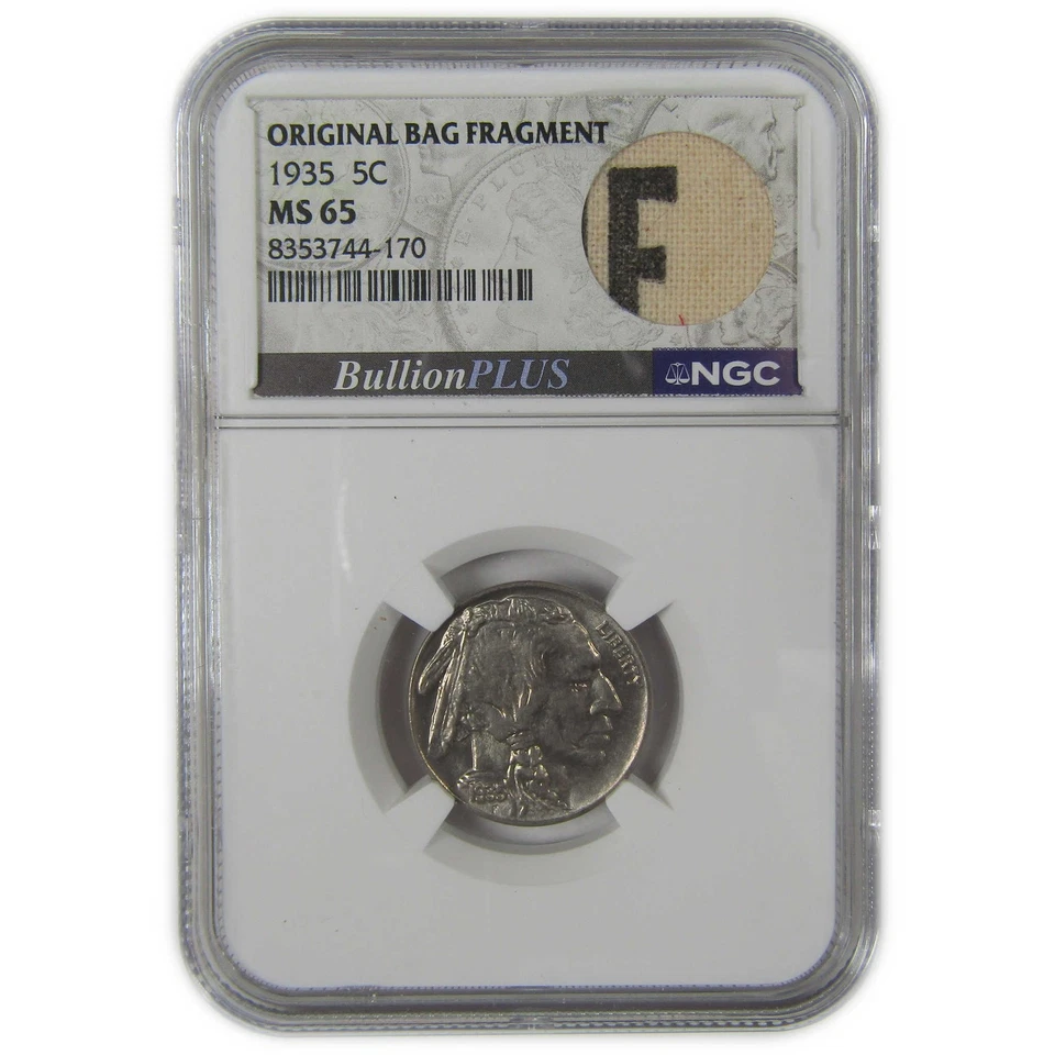 1935 Indian Head Buffalo Nickel MS 65 NGC Bag Fragment SKU:I22651 - Image 1 of 4