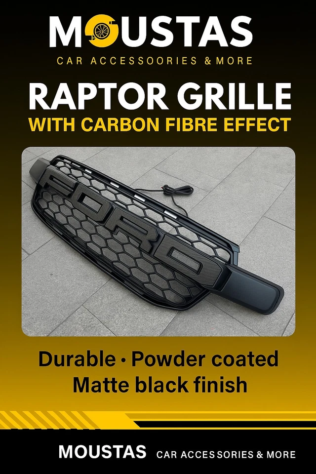 NEXT gen Ford Raptor Grill with  LEDs - carbon Fibre Effect - image 1 of 1
